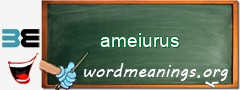 WordMeaning blackboard for ameiurus